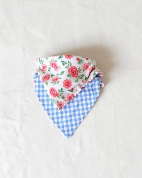 Gingham & Roses Reversible Bandana view 2