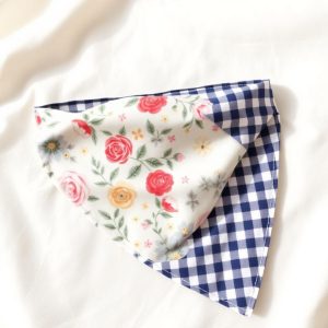Gingham & Roses Reversible Bandana